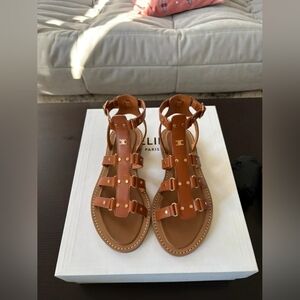 Céline Lympia Calfskin Gladiator Sandals